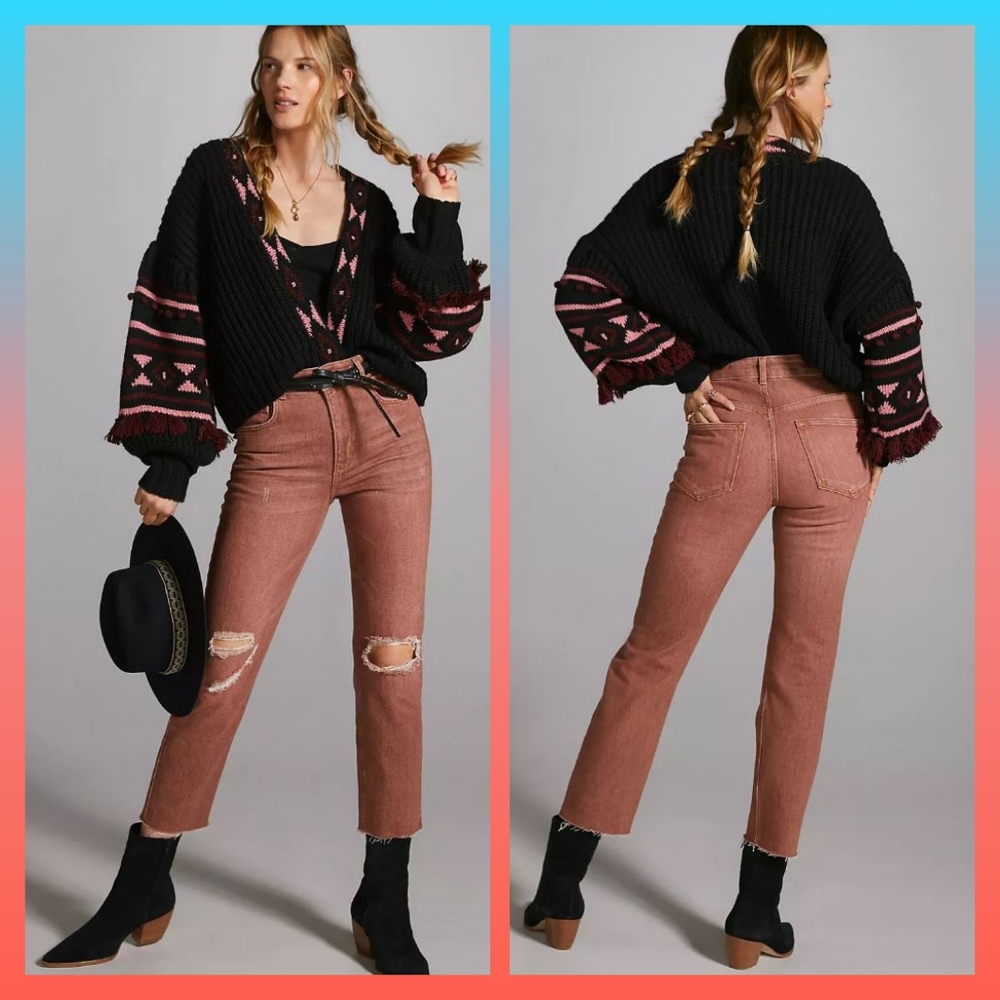 Anthropologie Pilcro The Vintage Straight Jeans in Brown